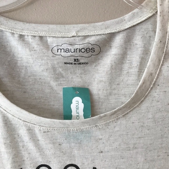 Maurice's Scoop Neck Graphic S/S Tee Size XS, NWT - Picture 3 of 5